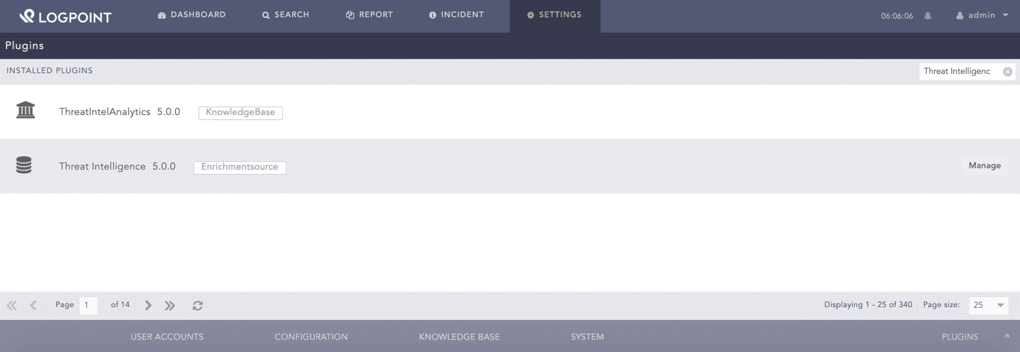 Threat Intelligence plugin